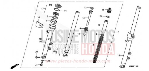 FOURCHETTE AVANT CBF600NAA de 2010